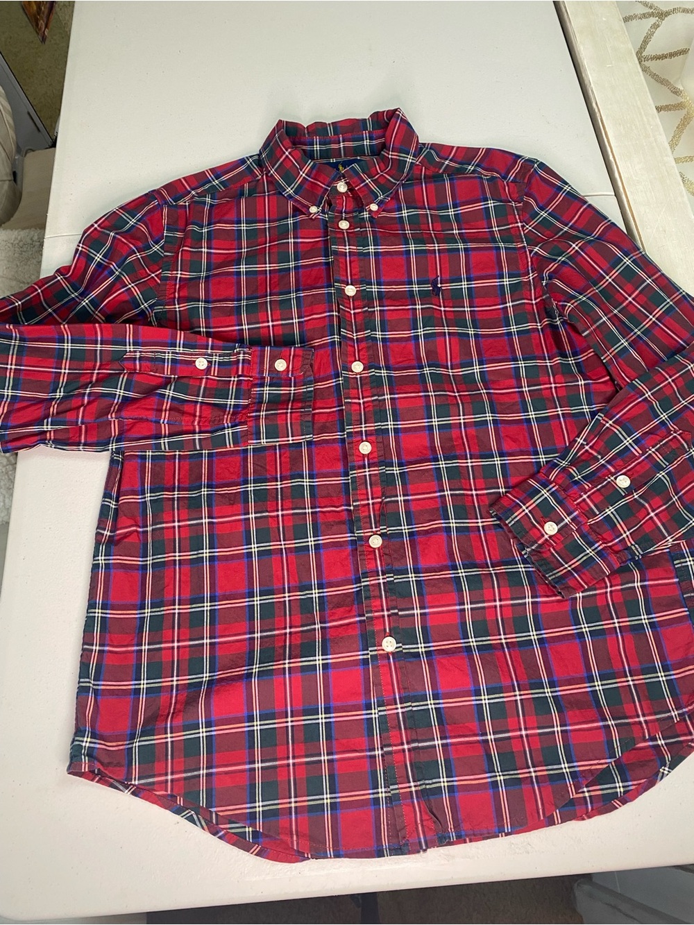 Ralph Lauren Red Plaid Button-Down Shirt